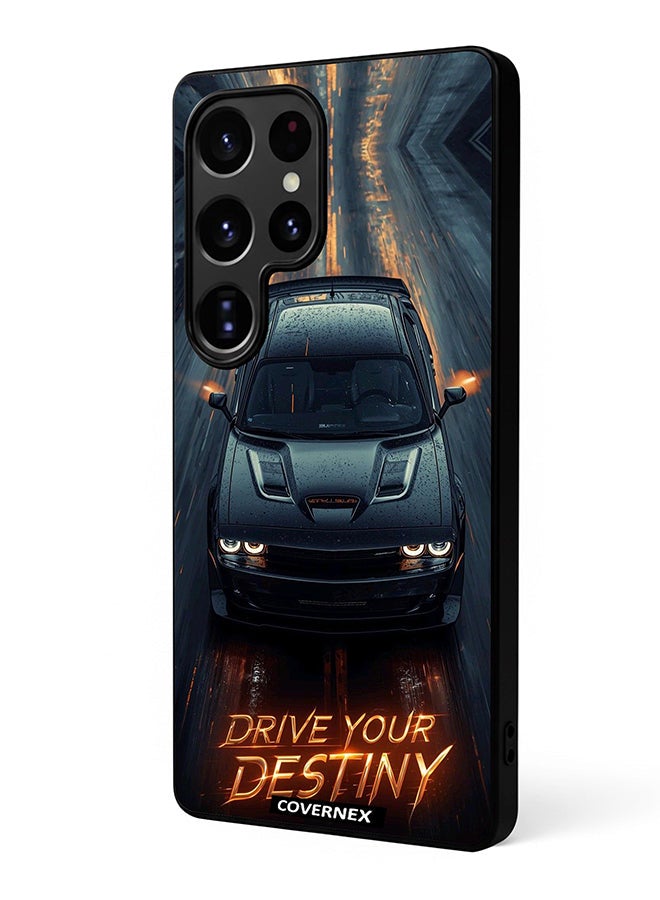 Covernex Samsung Galaxy S25 Ultra Protective Case Cover Printed Featuring Drive Your Desting Dark Muscle Car - Image 1